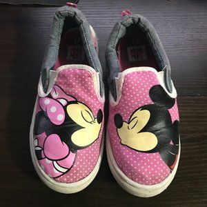 Disney Mickey & Minnie Mouse Slip On Sneaker Shoe Girls Size 12 - 224028